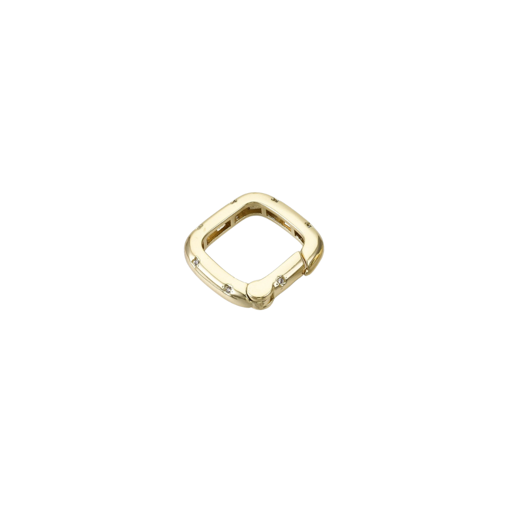 Transparent Gold Square Lily Carabiner