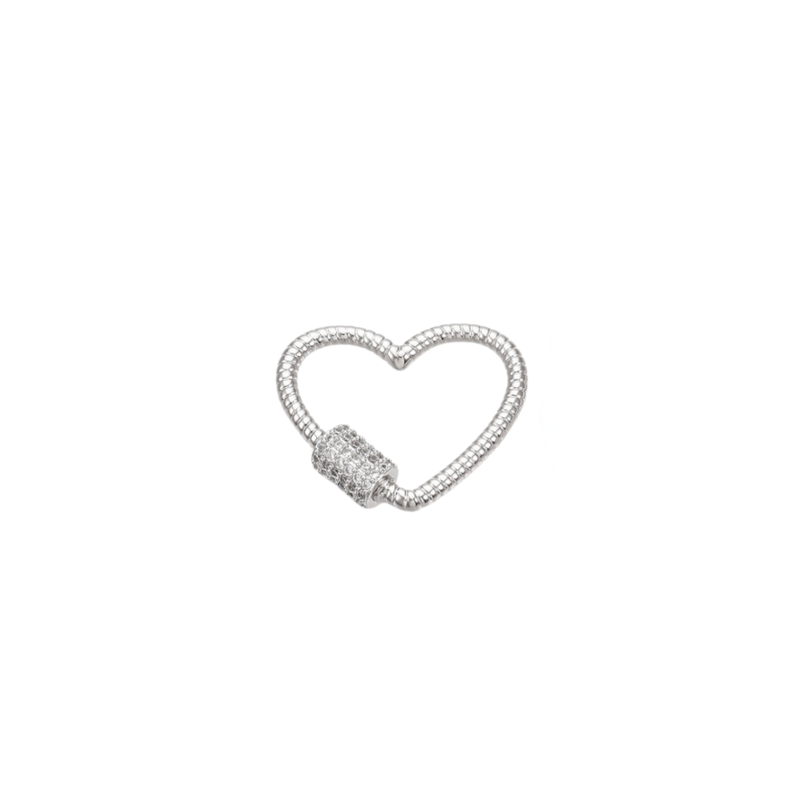 Front View of the Silver Heart Gabi Carabiner