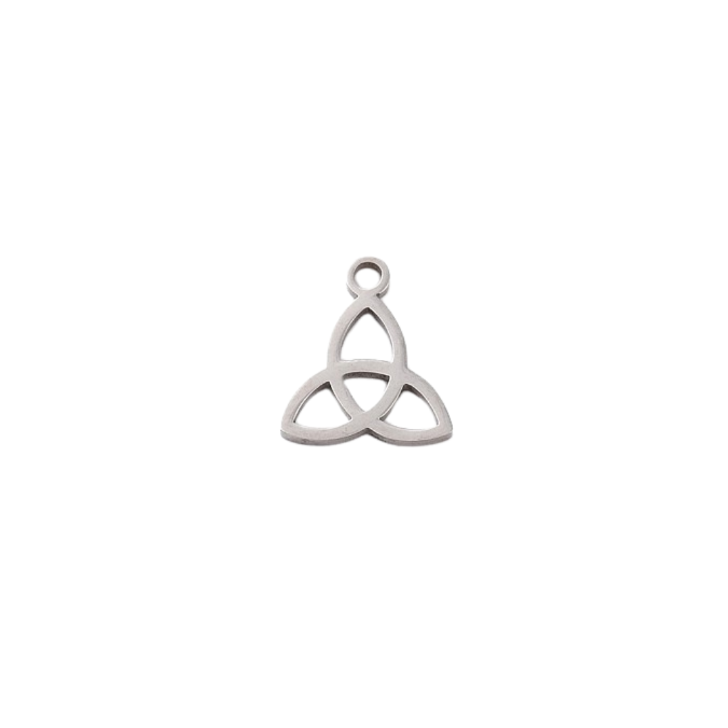 Front View of the Silver Eternal Trinity Charm