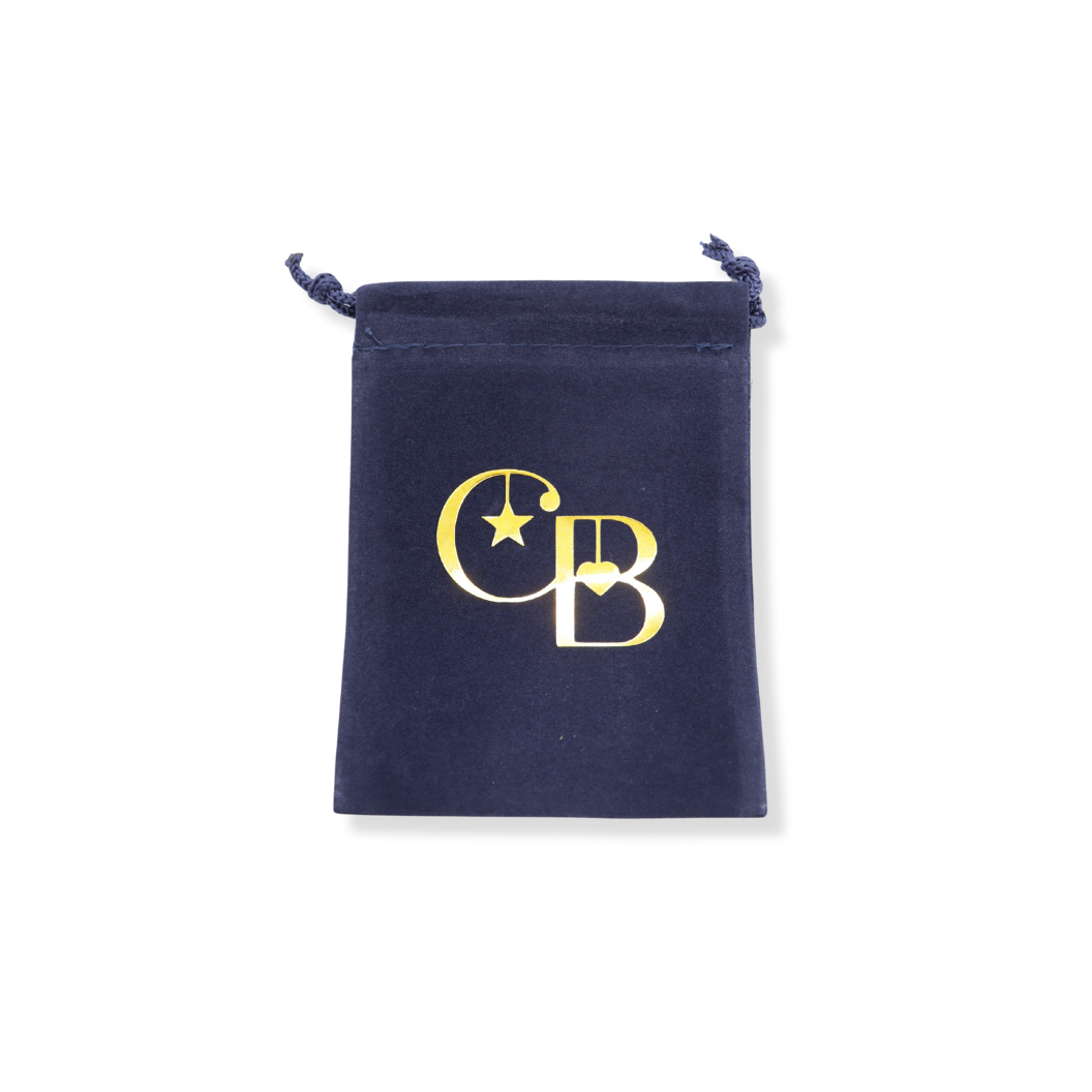 Front of the Navy Jewelry Bag | The Charm Bar Co.