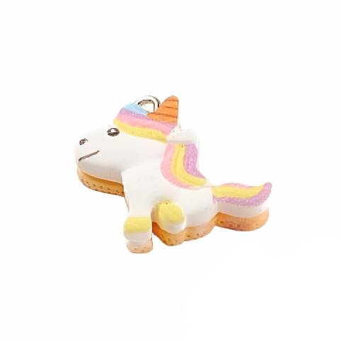 Front and side of the Unicorn Charm