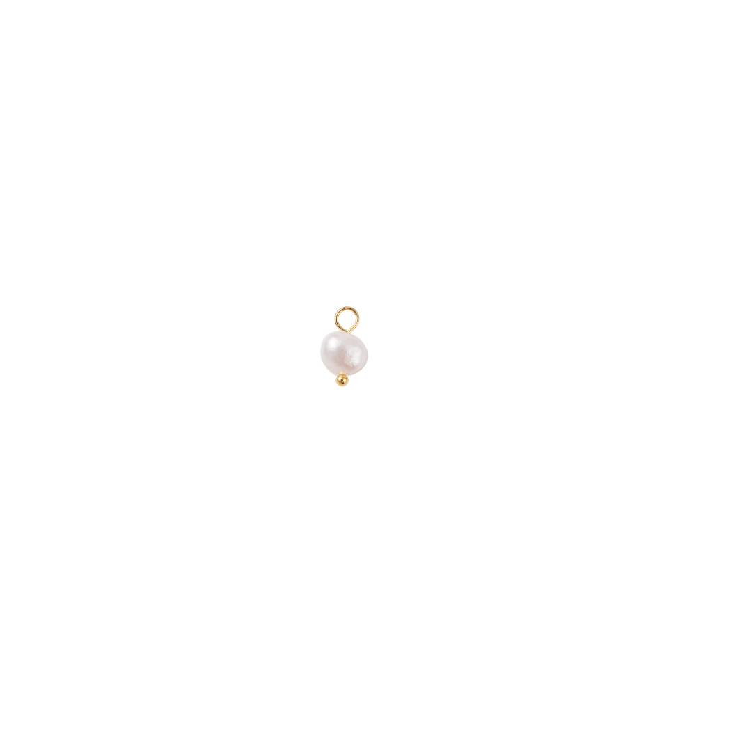 Transparent Gold Sunlit Freshwater Pearl Charm