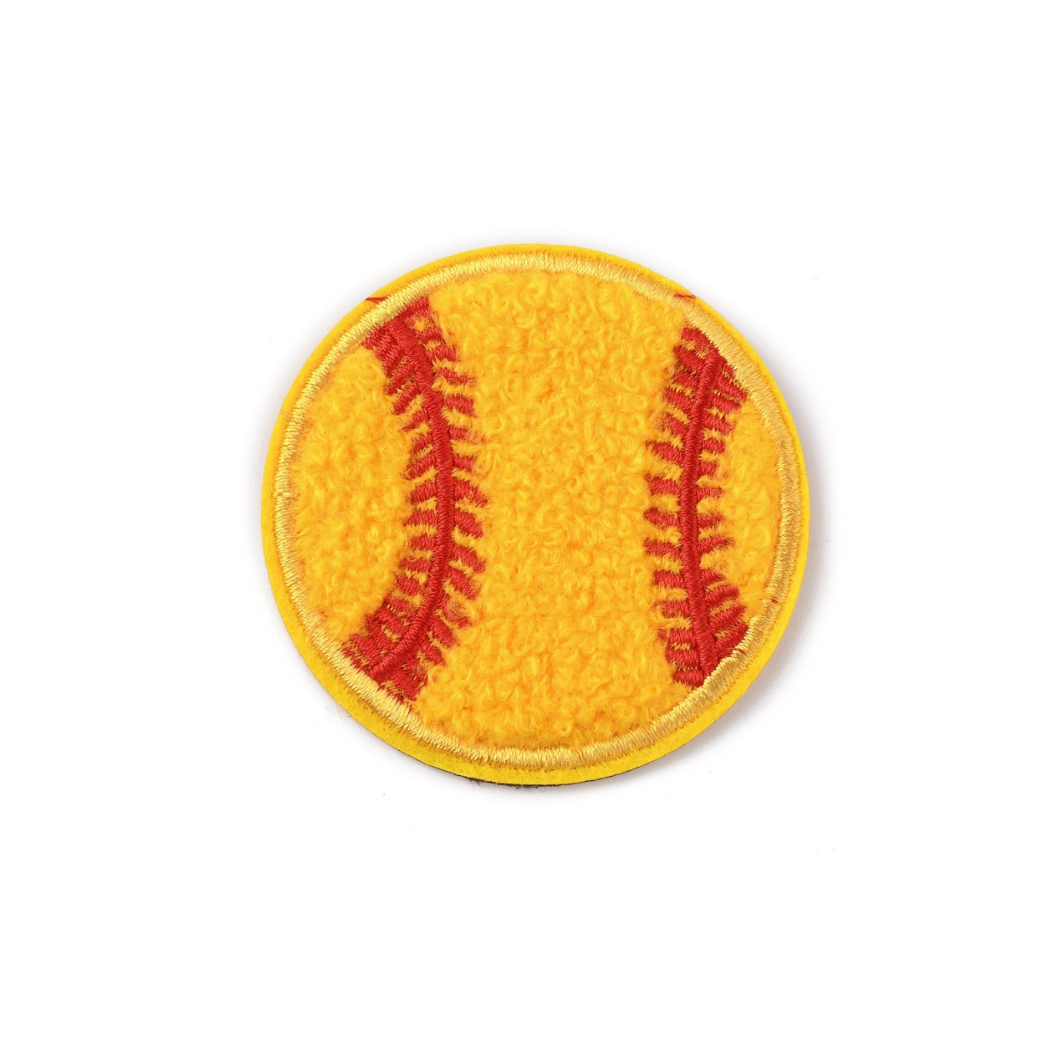 Front View Sports Ball Iron-on Towel Patches