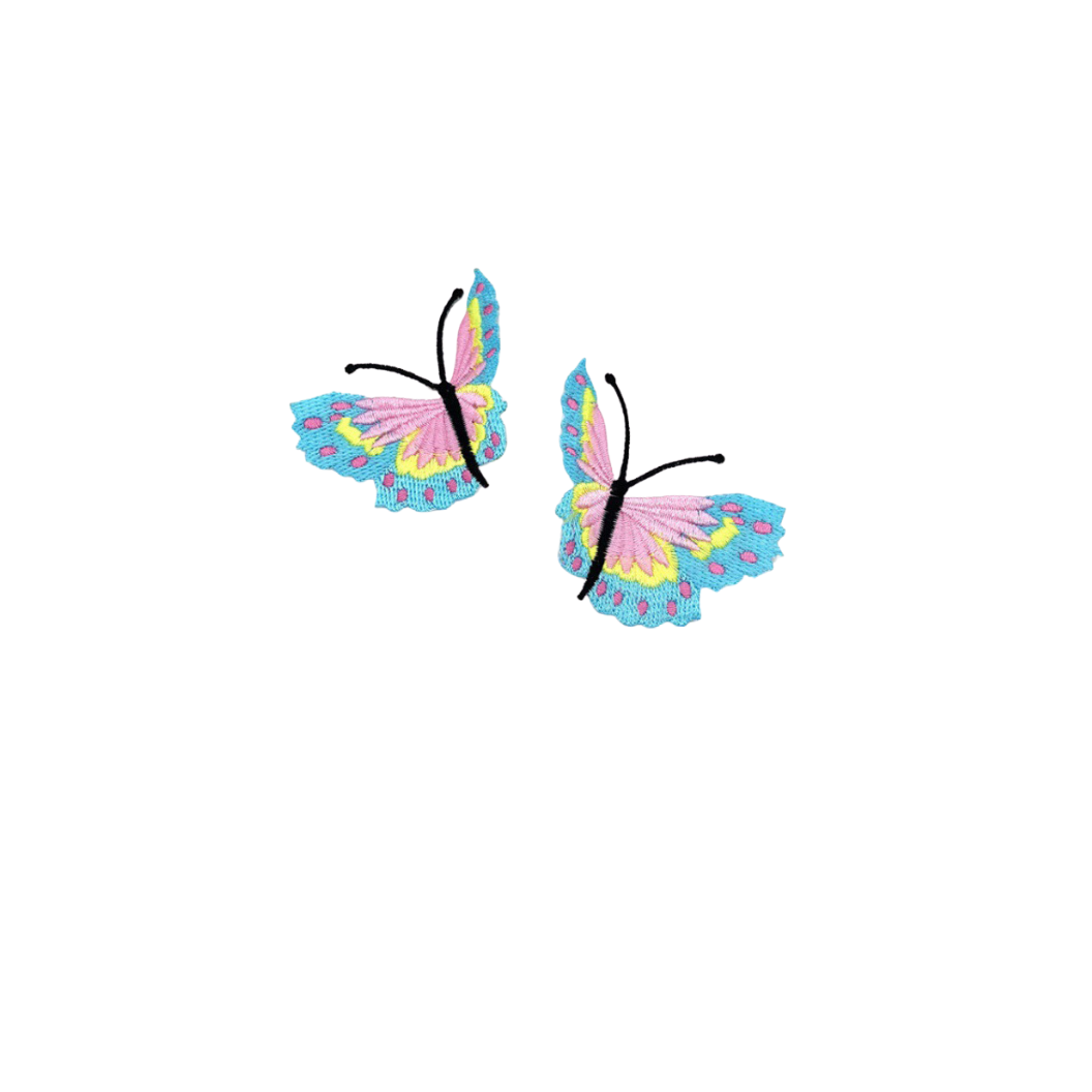 Front view of the Pastel Butterfly Iron-on Patch