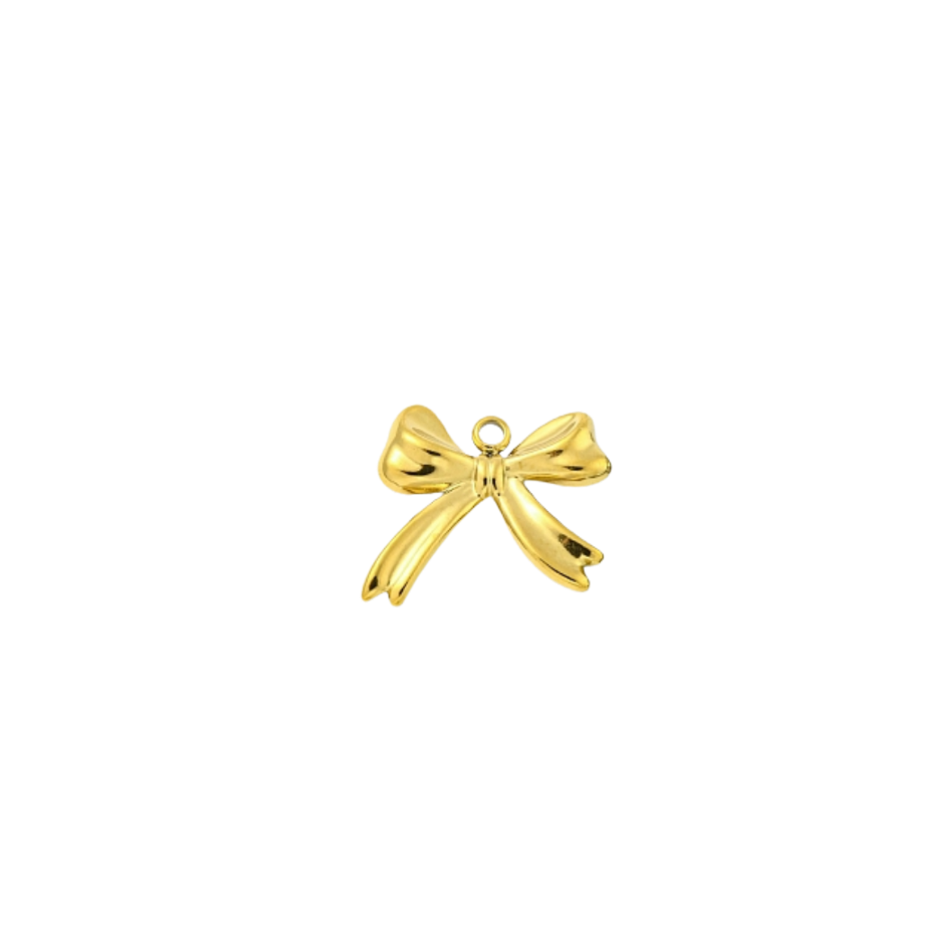 Gold Darling Bow Charm | Waterproof Stainless Steel