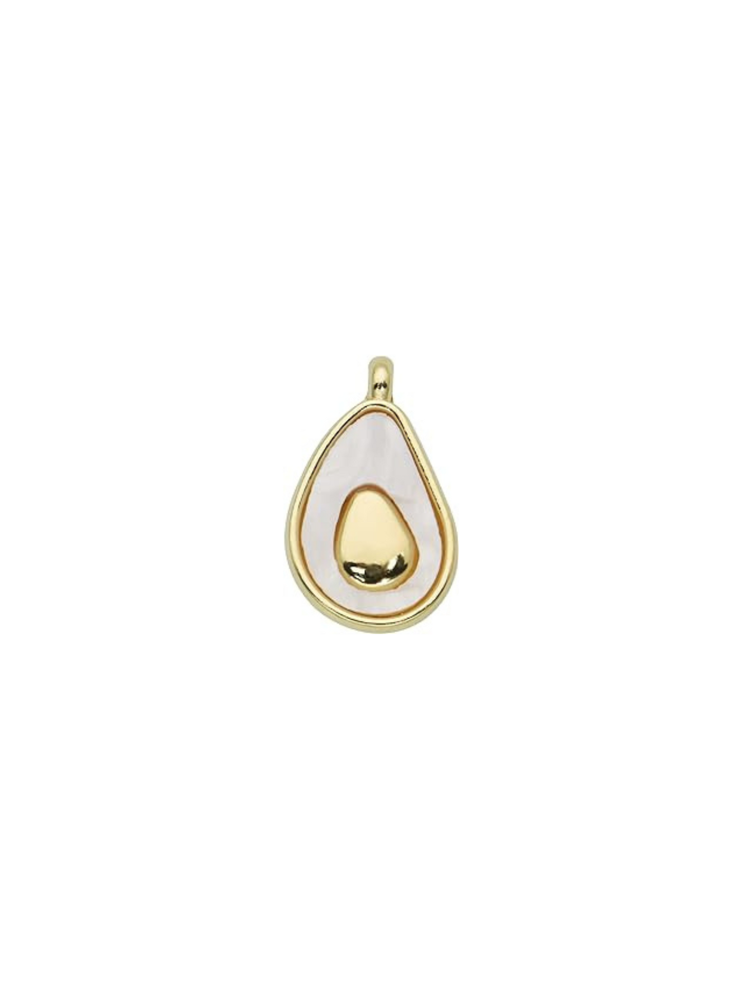 Front of the Gold Holy Guacamole Charm