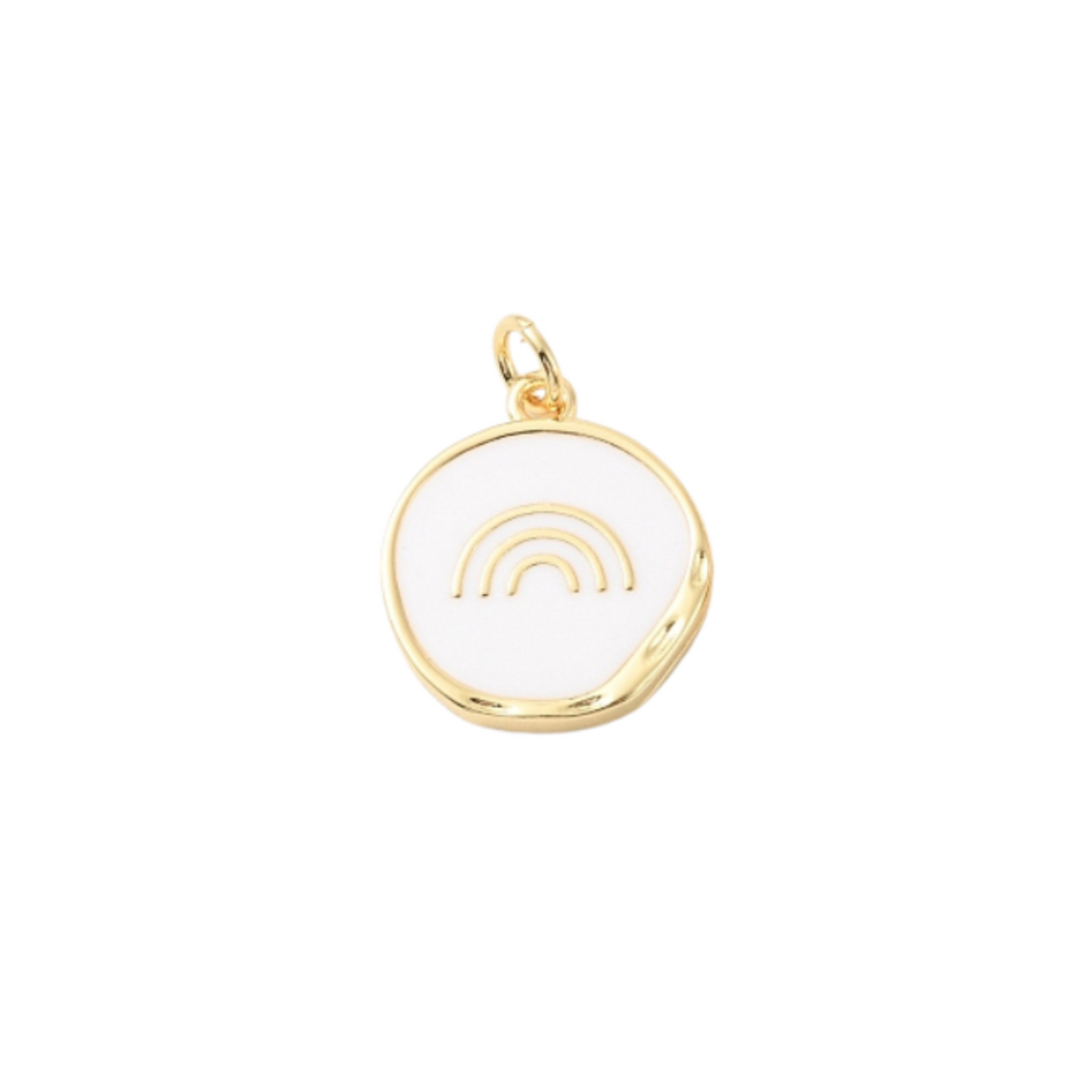 Front of the Gold Over The Rainbow Disc Charm