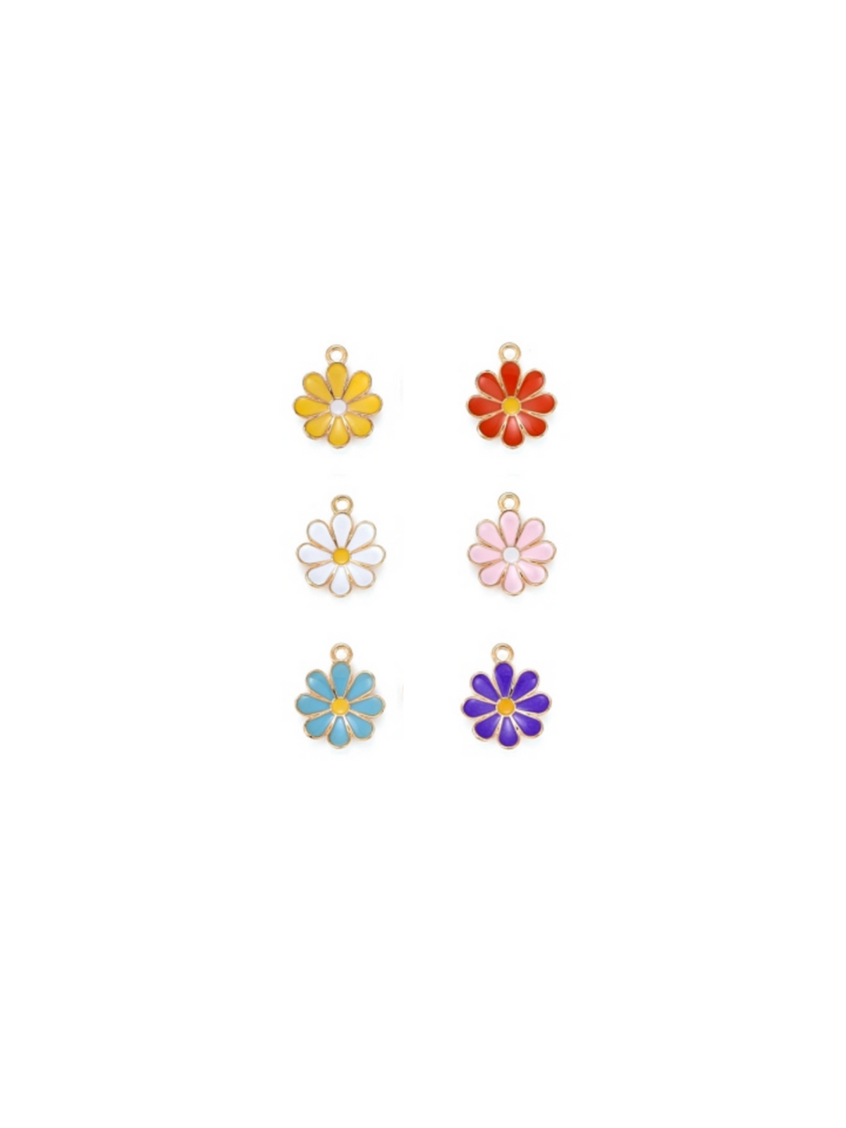 Front of six Gold Daisy Dreams Charms | Assorted