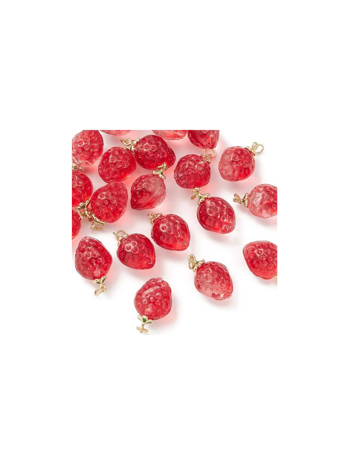 Assortment of Gold Small Strawberry Charm