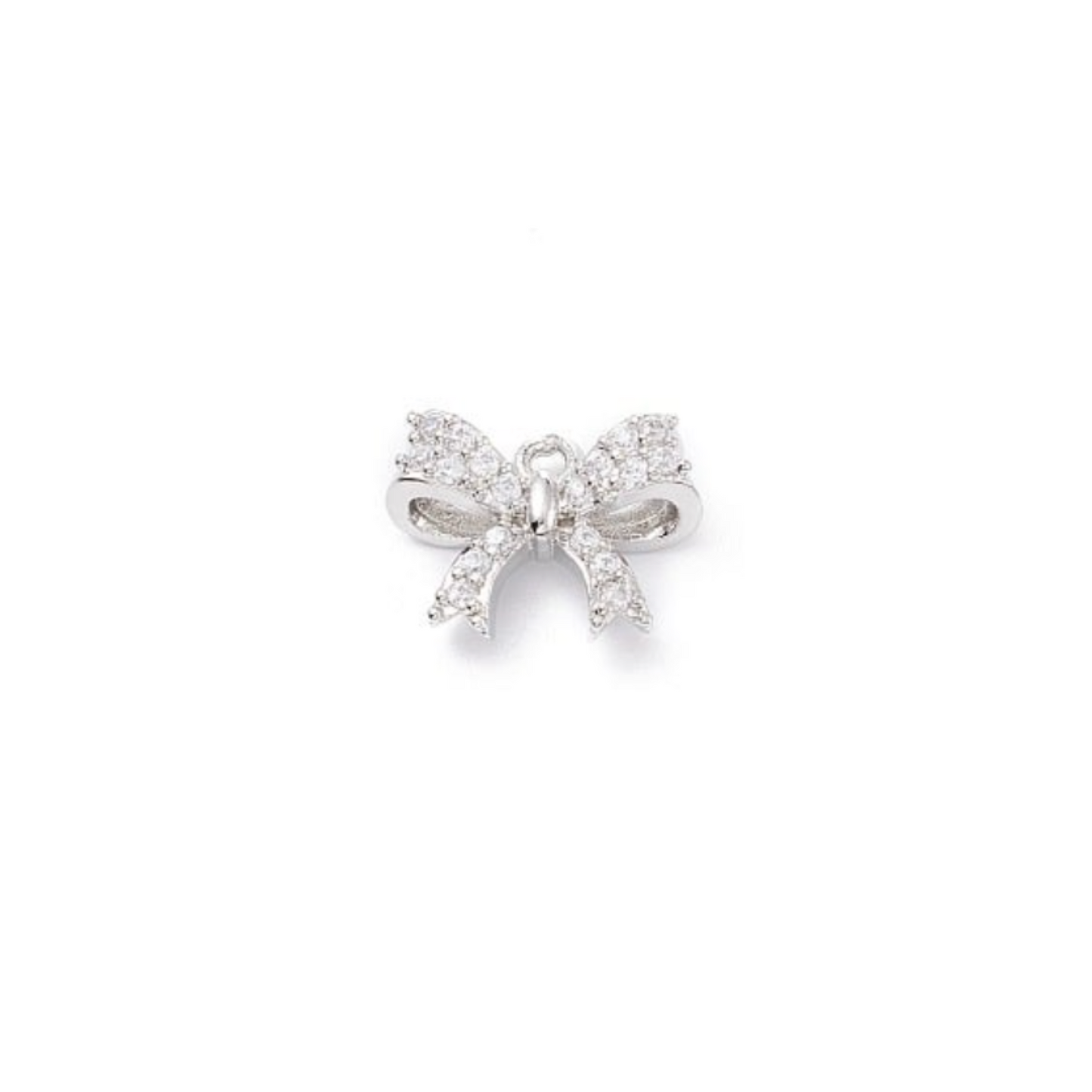 Front of the Silver Jeweled Bow Charm
