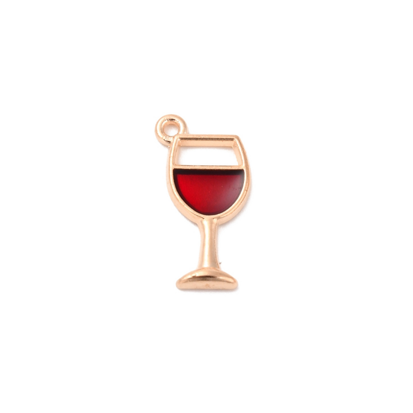 Front of the Gold Wine O'Clock Charm