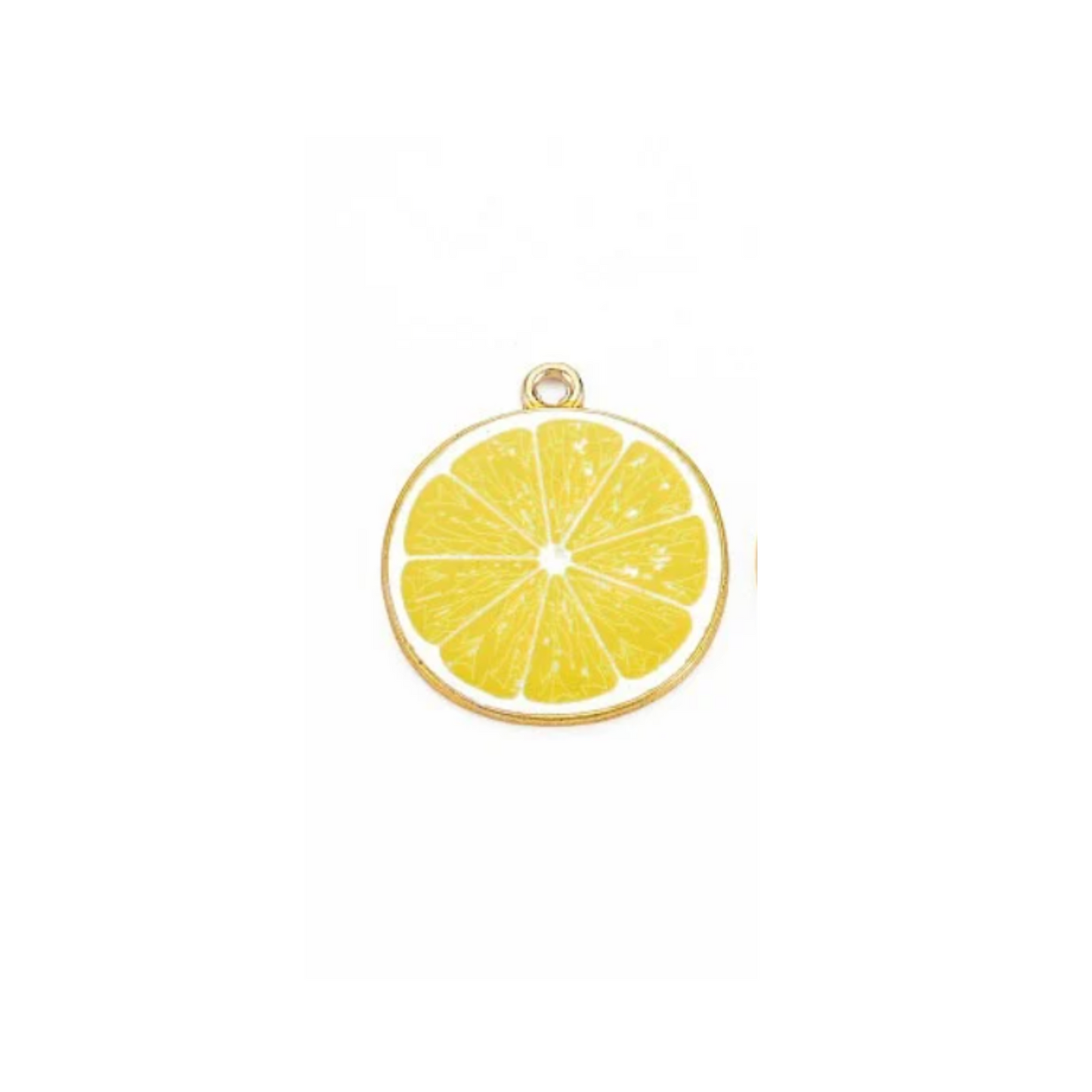 Front of the Gold Lemon Slice Charm