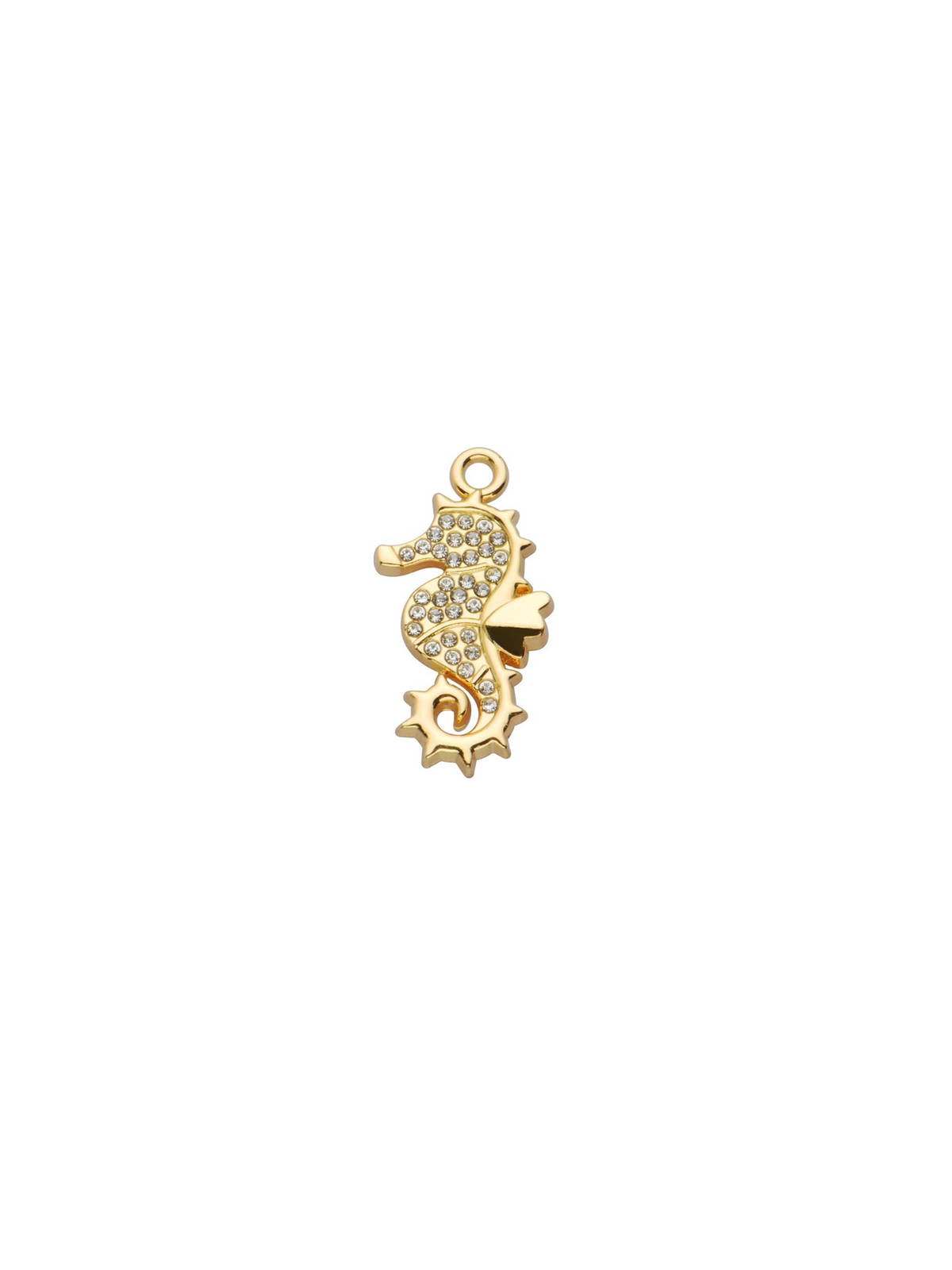Front of the Gold Embellished Seahorse Charm
