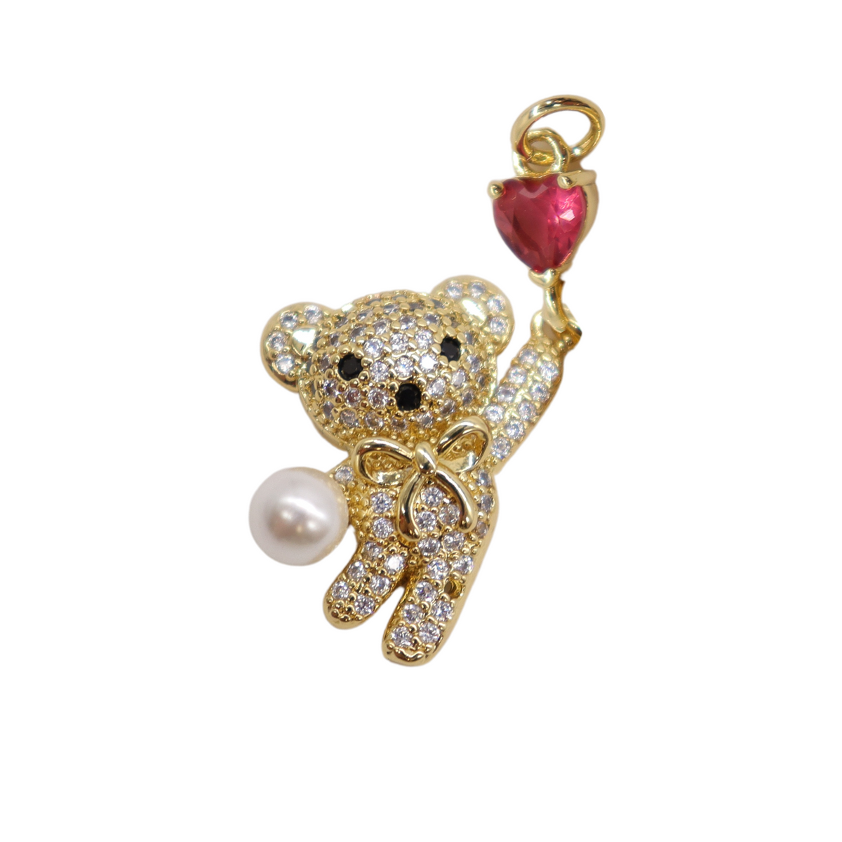 Front of the Gold Teddy Bear Of Love Charm