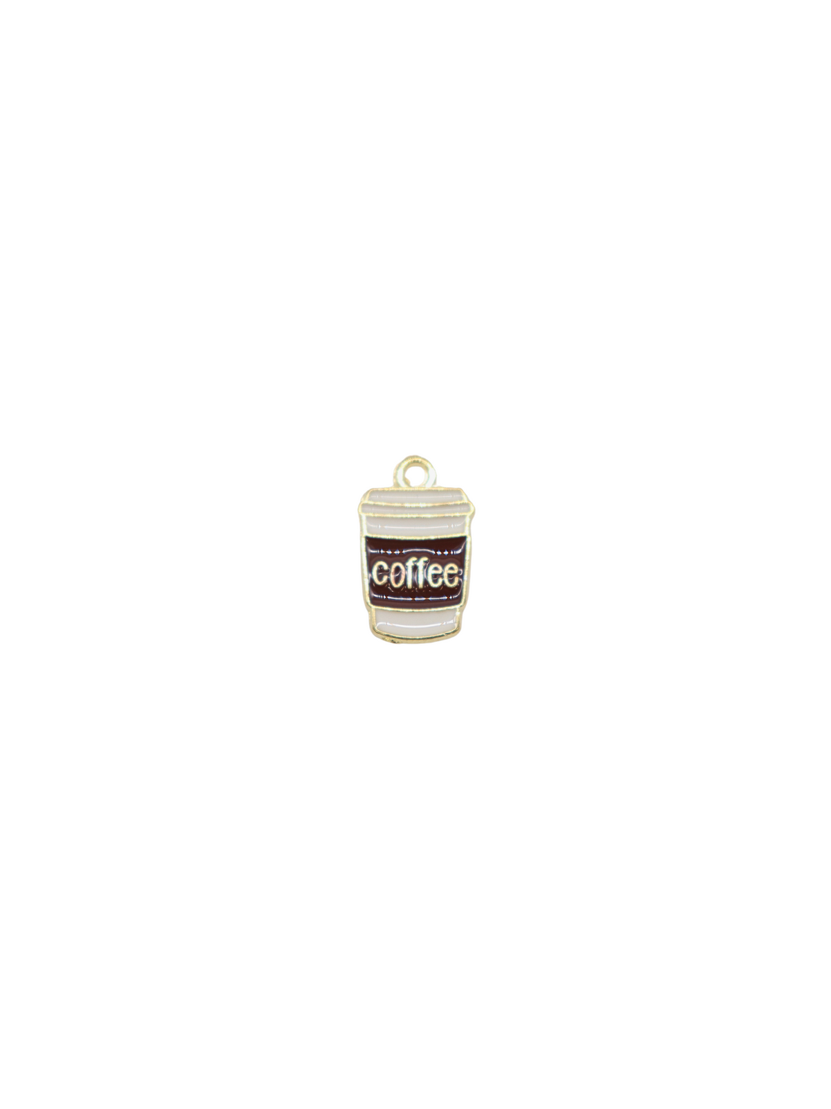 Front of the Gold 'Drink It Up' Coffee Cup Charm