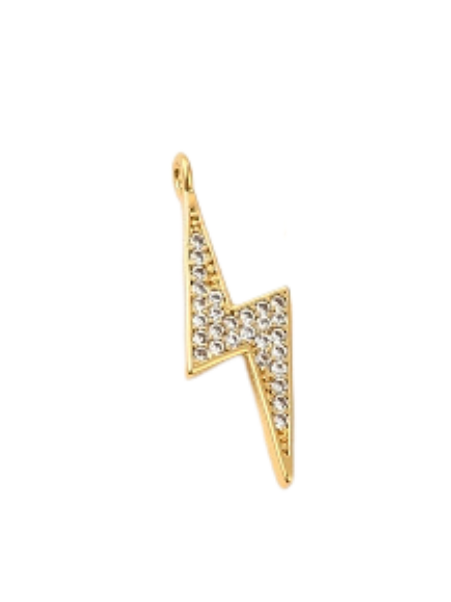 Front of Gold Lightning Bolt Charm