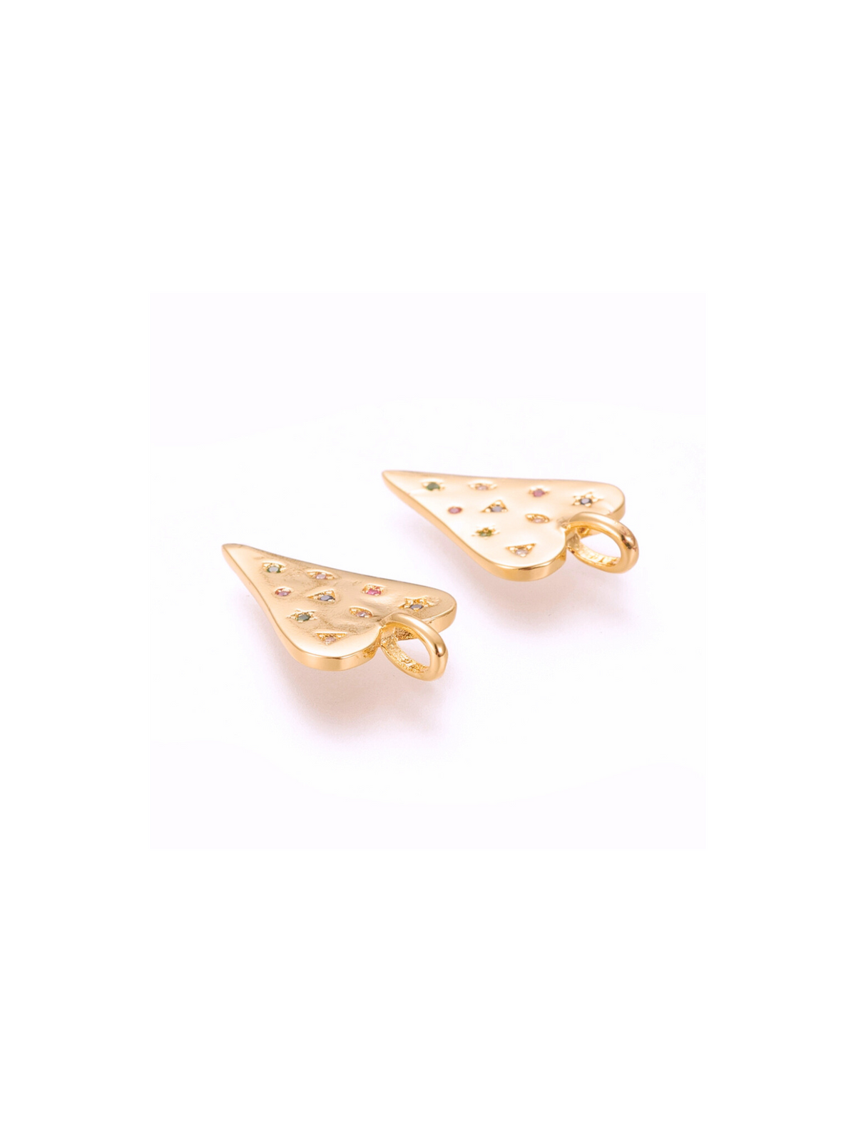 Side view of two charms