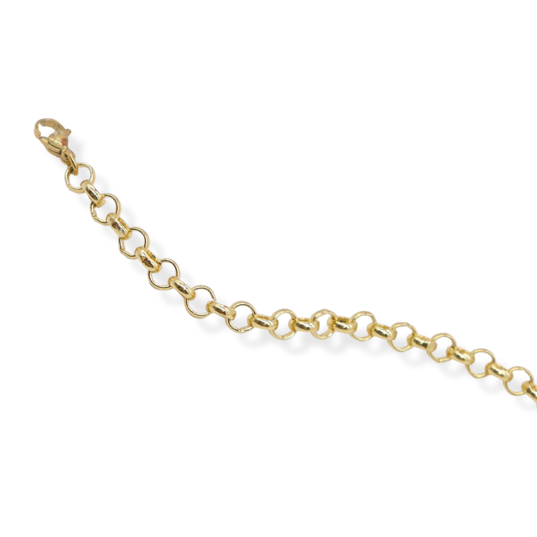 Front view of the Gold Eleanor Trucker Hat Chain