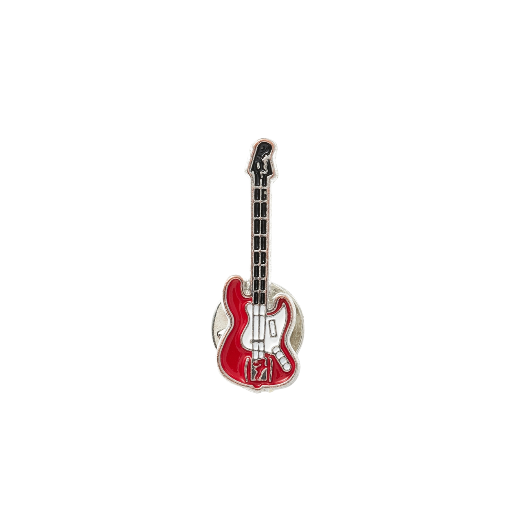 Silver Vintage Vibe Guitar Pin transparent