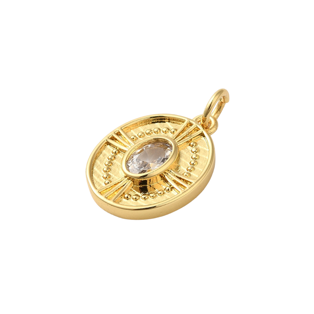 Gold Solis Medallion Charm