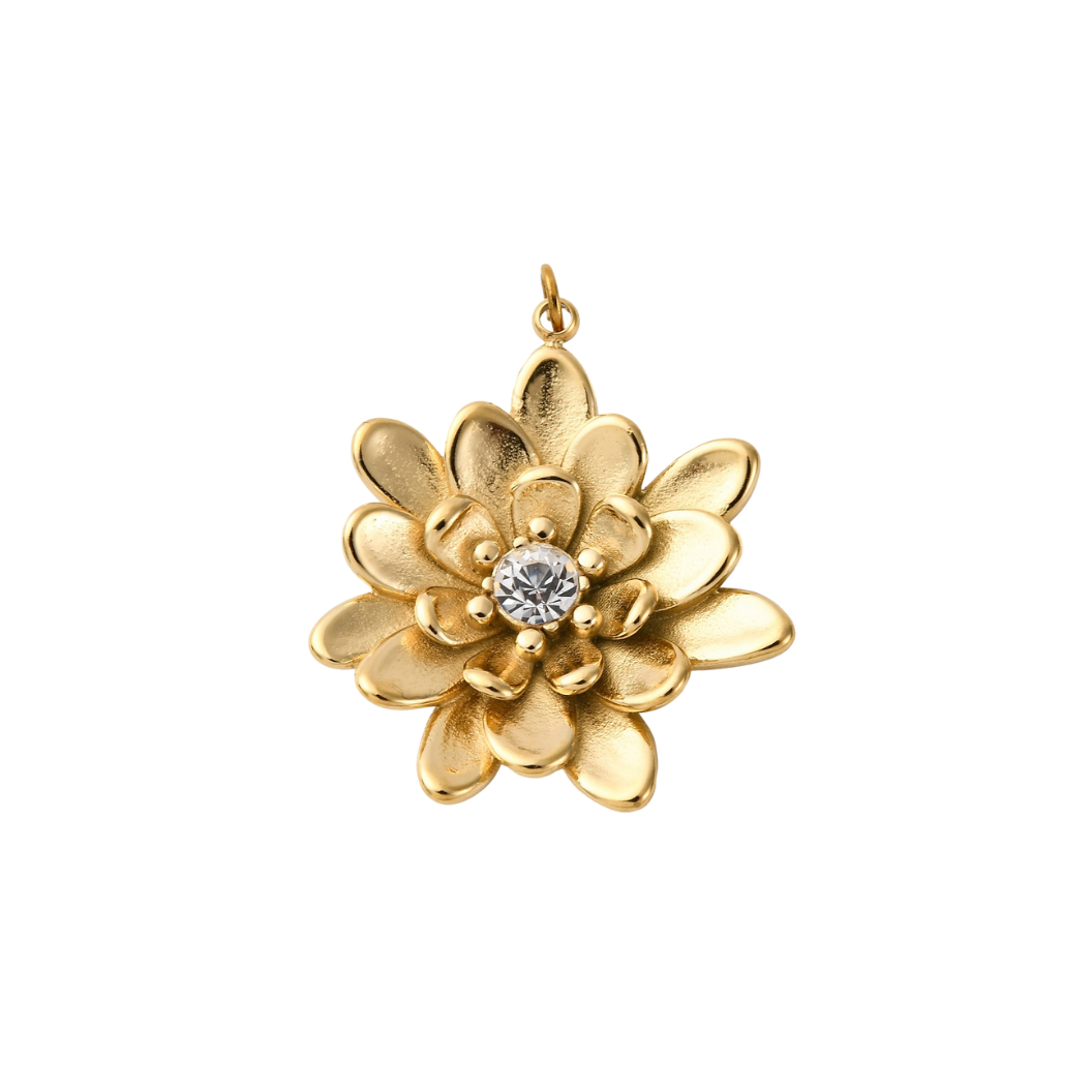 Gold Luminous Blossom Charm