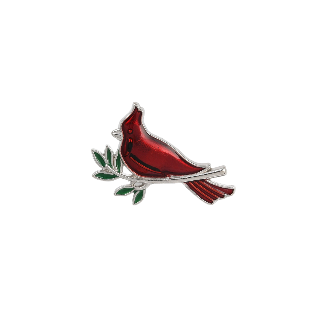 Silver Spirit of the Cardinal Pin transparent
