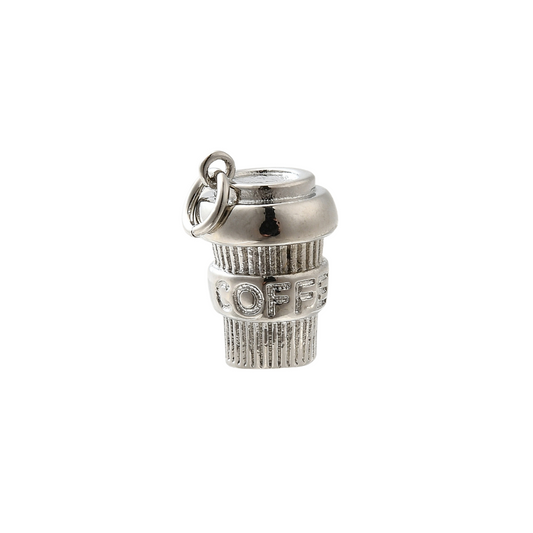 Silver Coffee To Go Charm 