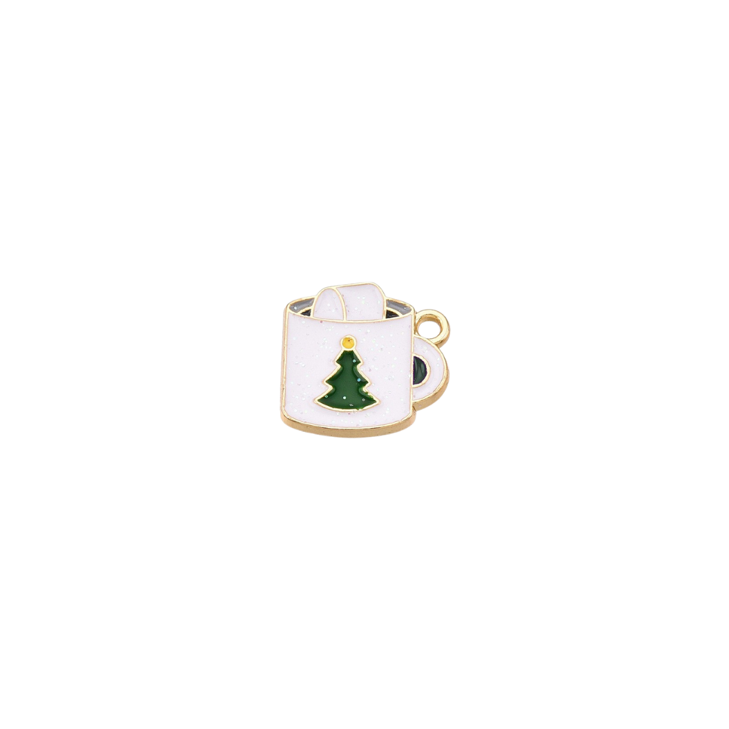 Gold Winter Warmth Cocoa Charm