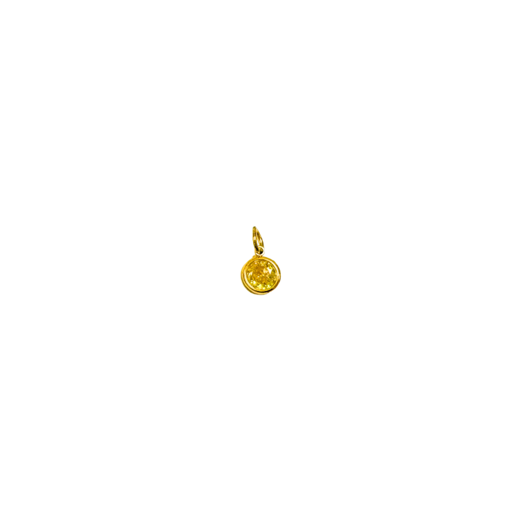 Gold Birthstone Charm | Waterproof Stainless Steel Charms
