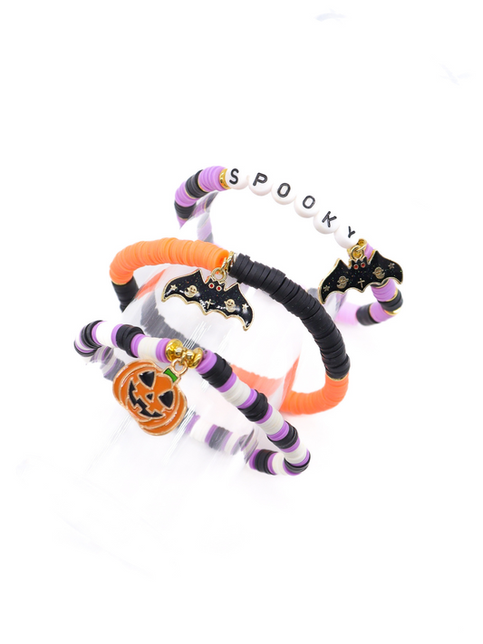 Halloween Charm Heishi Bracelets - Assorted