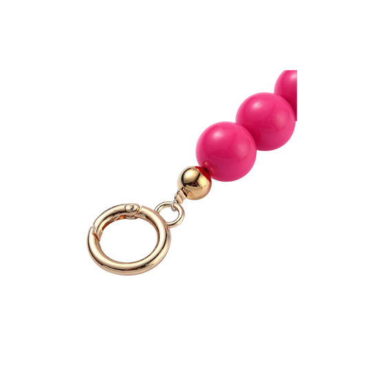 Gold Pink Bead Bag Extender