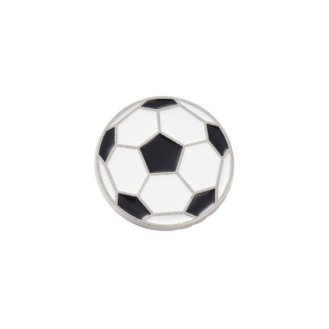 Silver Goal Getter Soccer Pin transparent