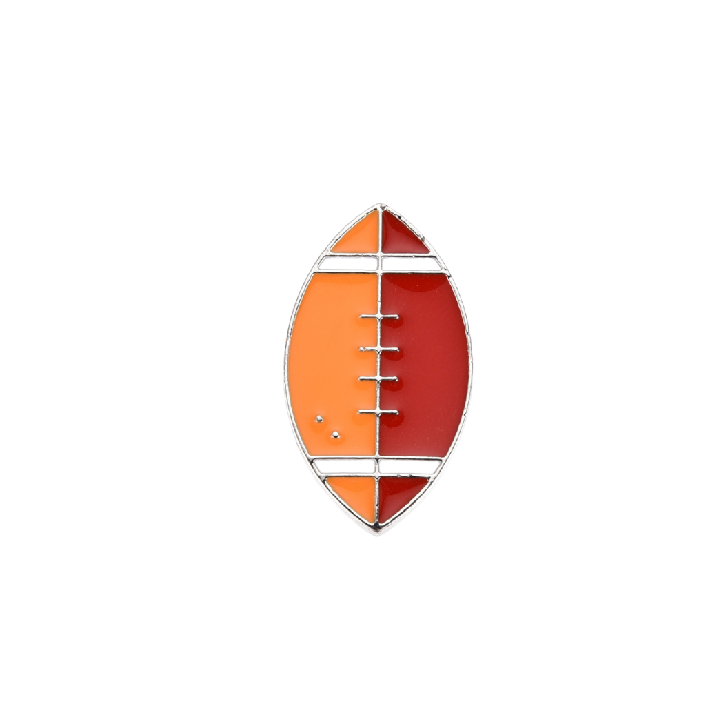 Silver Game Day Football Glam Pin