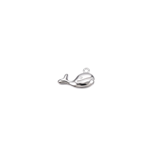Silver Whale Charm