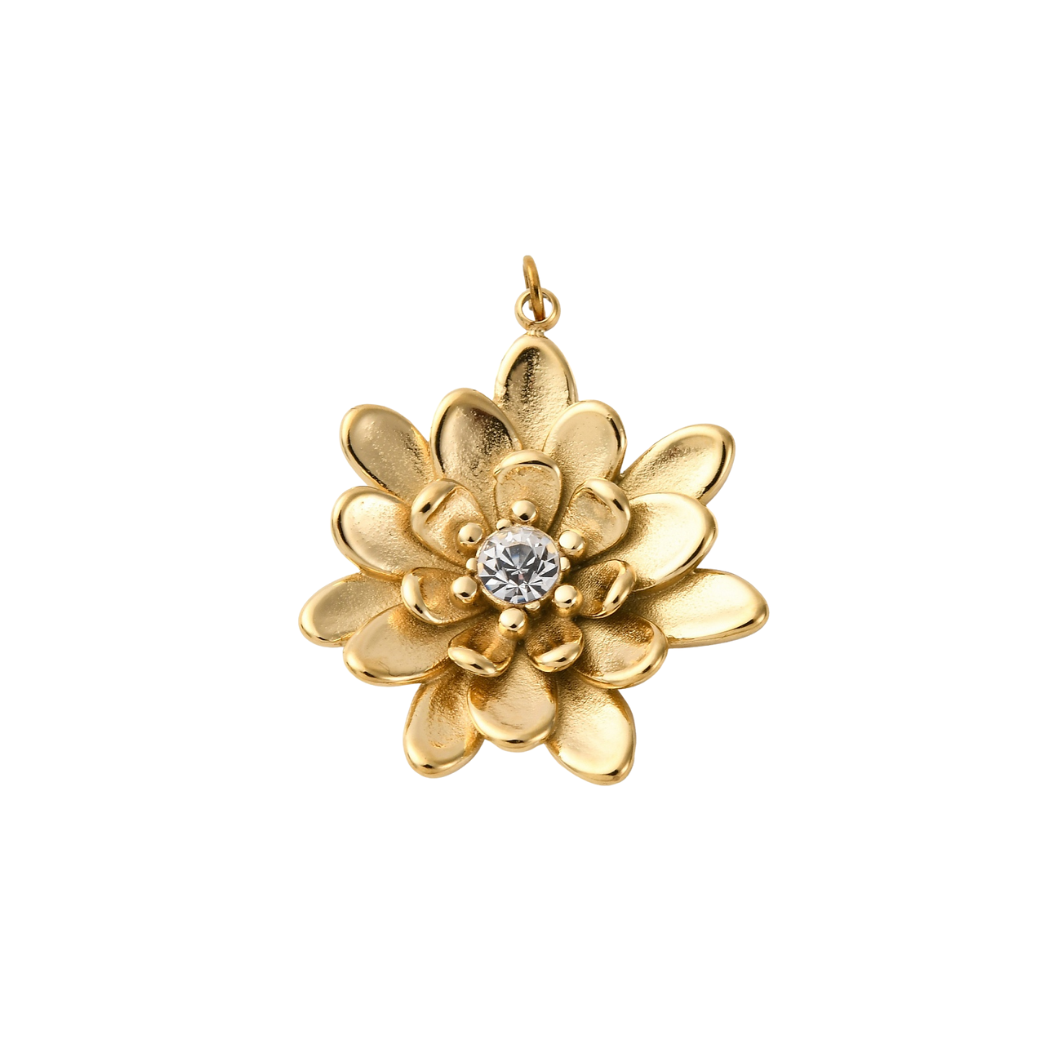 Gold Luminous Blossom Charm