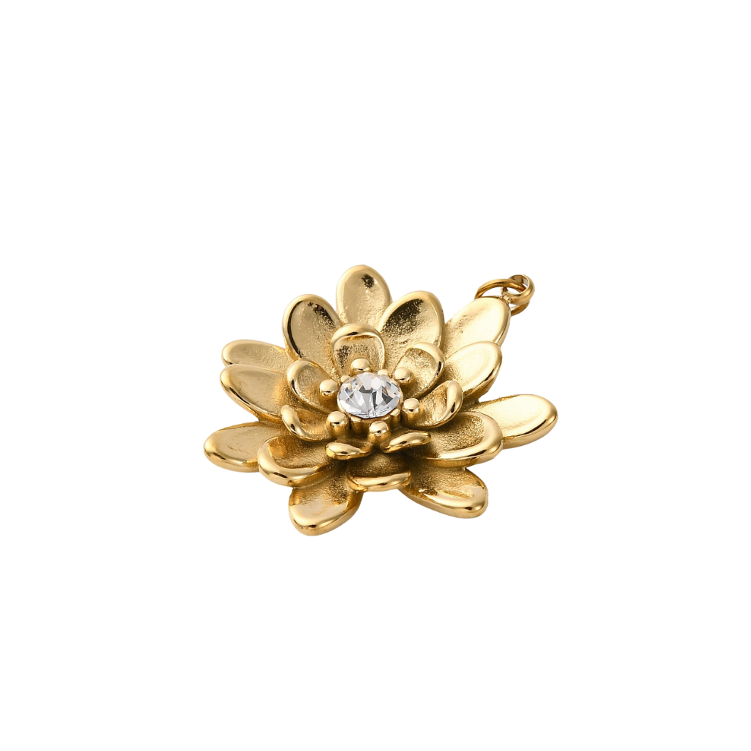 Gold Luminous Blossom Charm