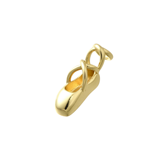 Gold Ballerina Slipper Charm