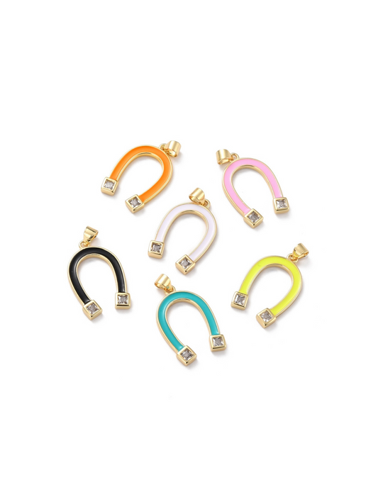 Gold Lucky Colored Horseshoes - Assorted