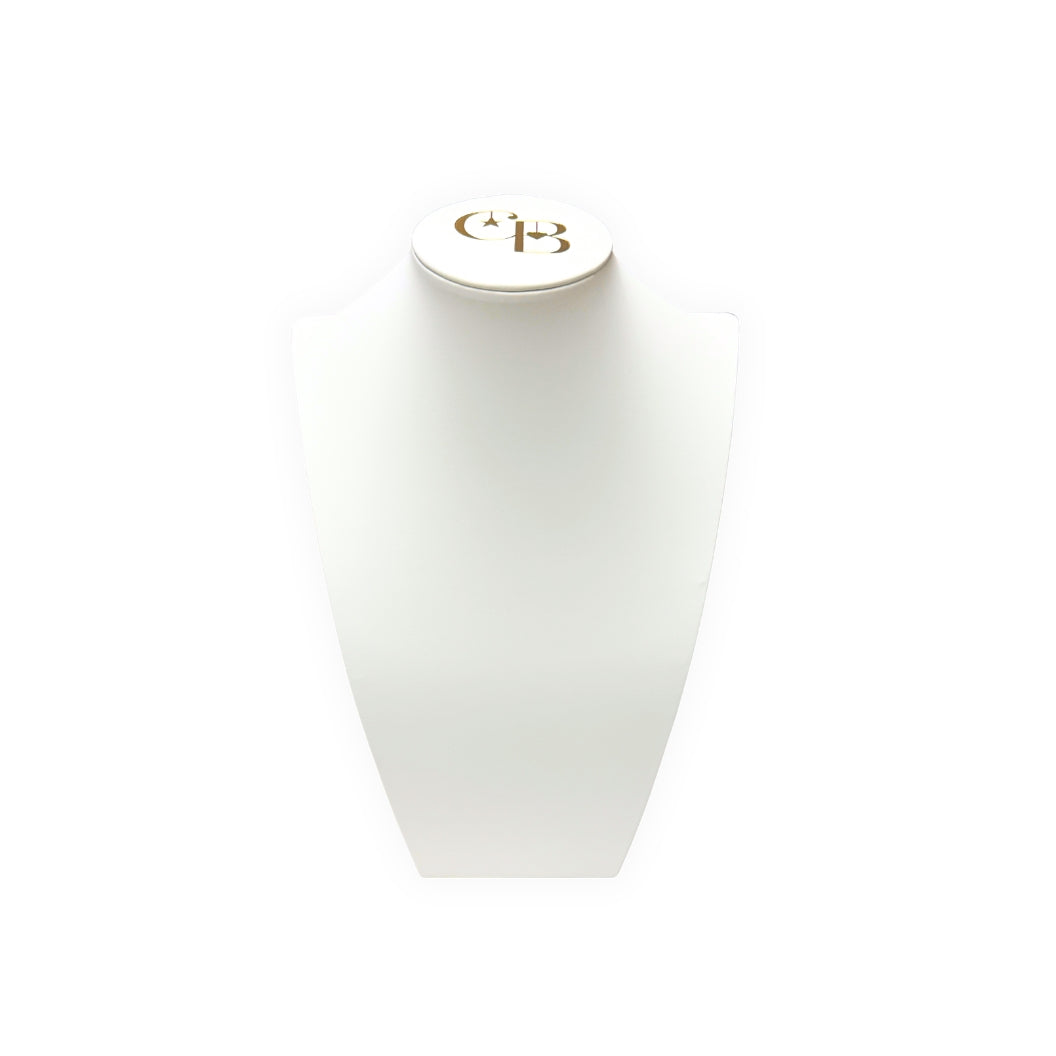 Large Necklace Display Bust - Leatherette on white background 