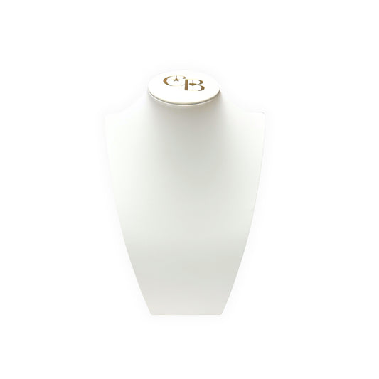 Large Necklace Display Bust - Leatherette on white background 