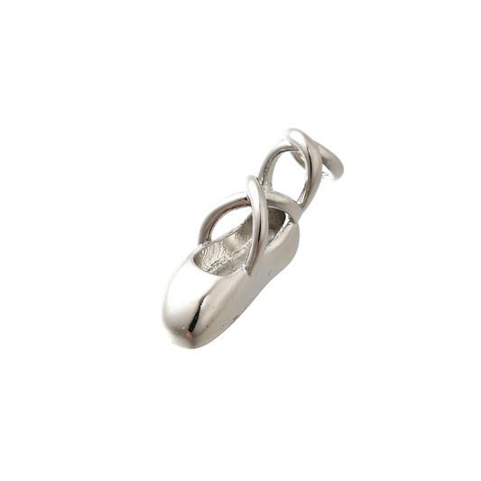 Silver Ballerina Slipper Charm