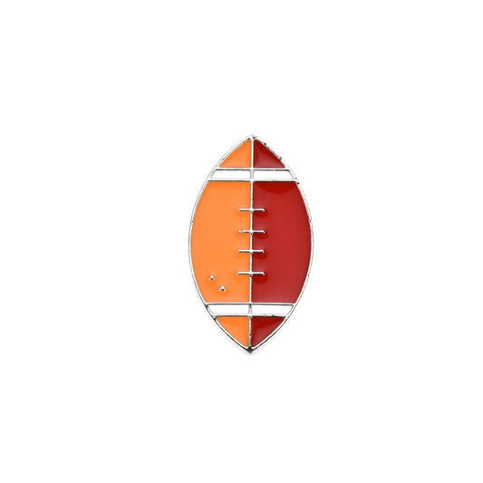 Silver Game Day Football Glam Pin