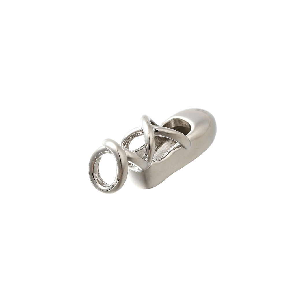 Silver Ballerina Slipper Charm