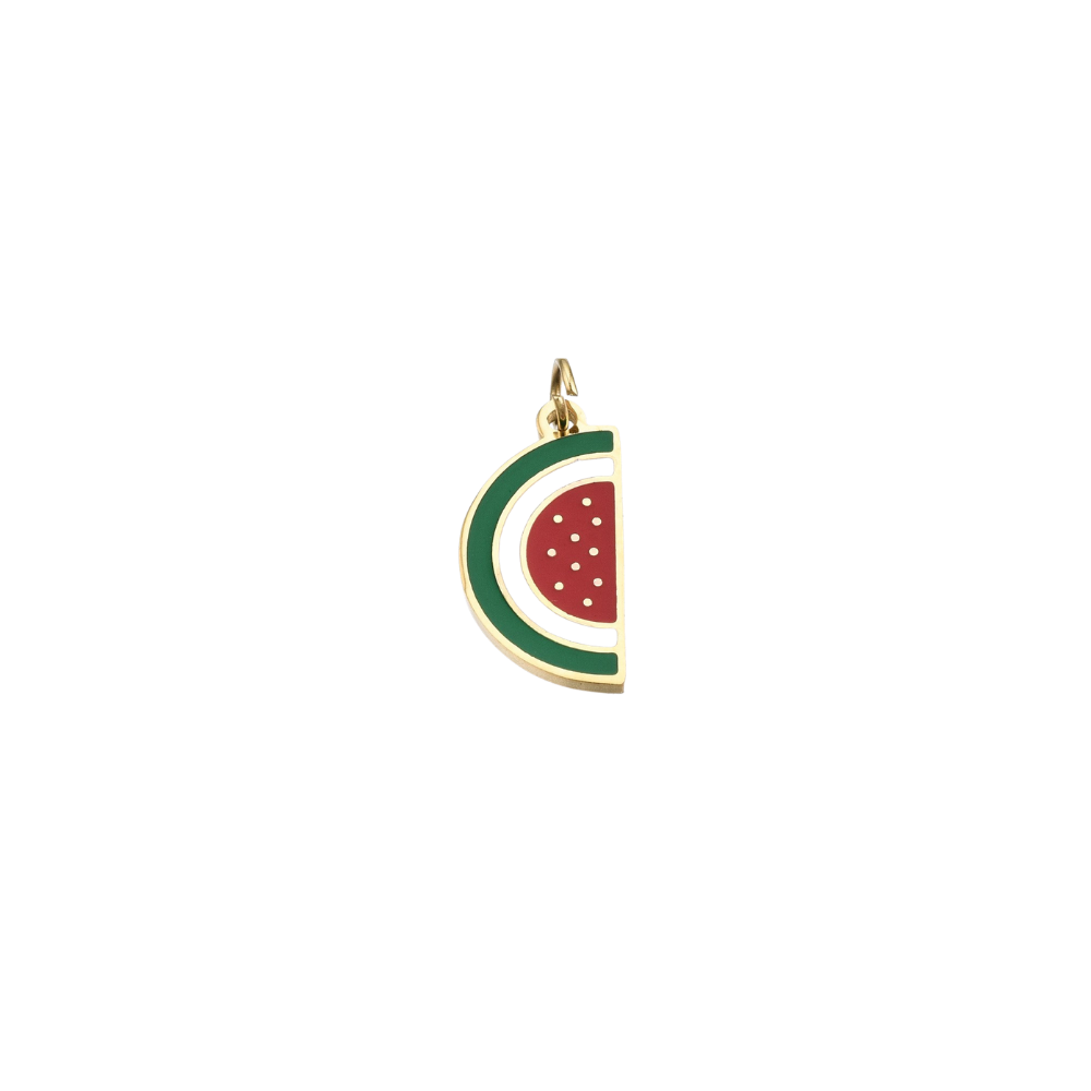 Gold Watermelon Slice Charm