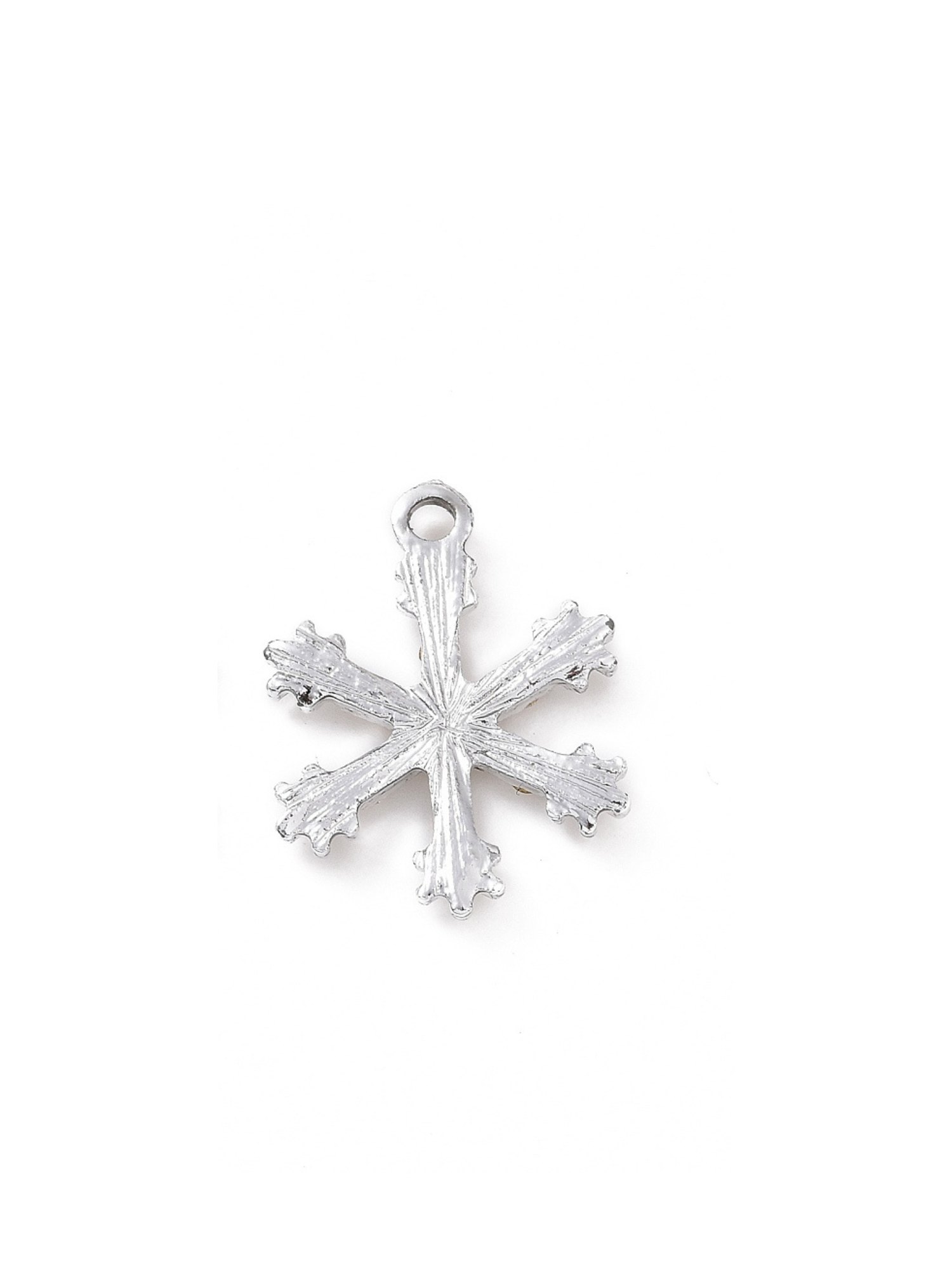 Silver Pave Snowflake Charm