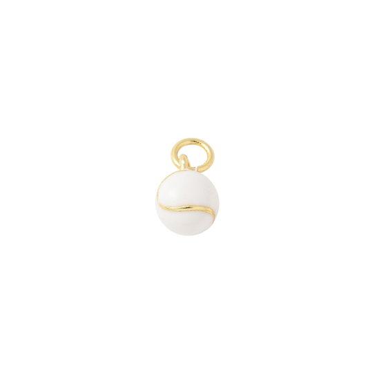 Gold Curve Ball Charm