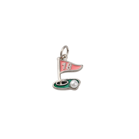 Silver 18th Hole Charm 