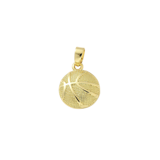 Gold Basketball Charm