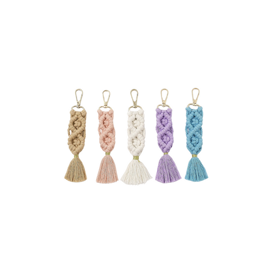 Vibrant Color Macrame Clasp Assorted | Keychain & Purse