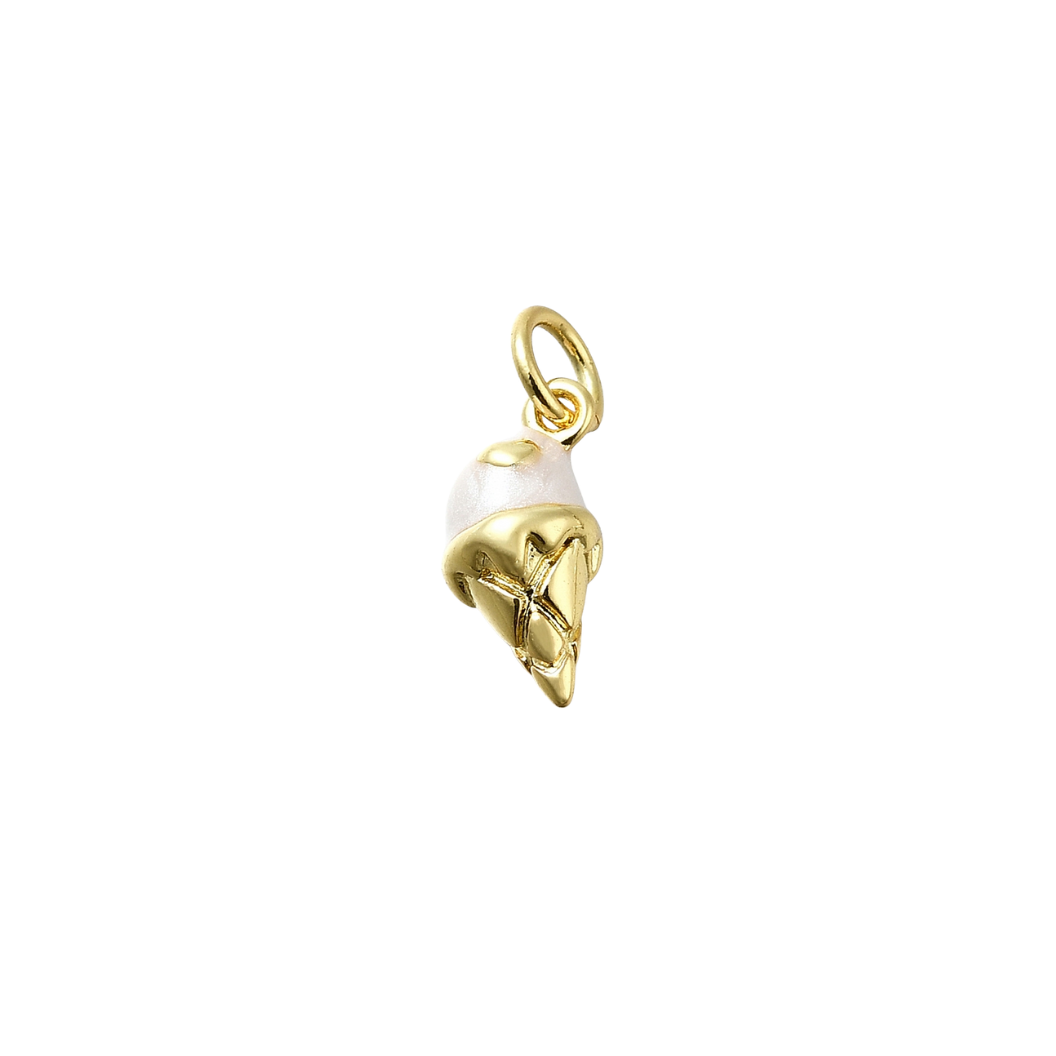 Gold Vanilla Scoop Charm